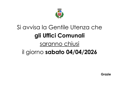Chiusura uffici comunali