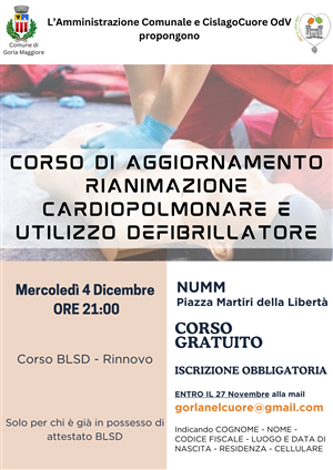Corso BLSD - aggiornamento