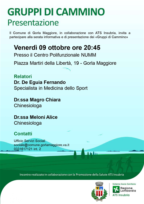 Presentazione dei “Gruppi di Cammino”