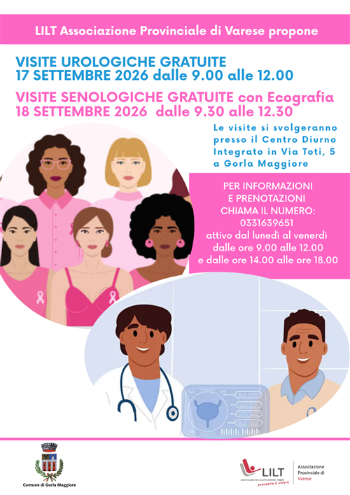 Visite urologiche e senologiche gratuite
