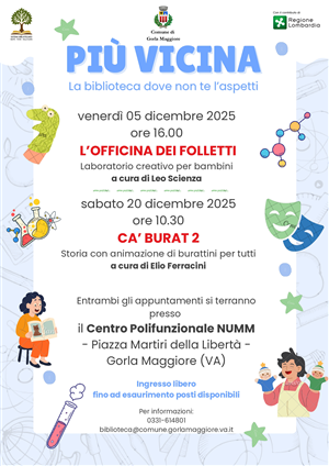 Spettacoli e laboratori per bambini - dicembre 2025